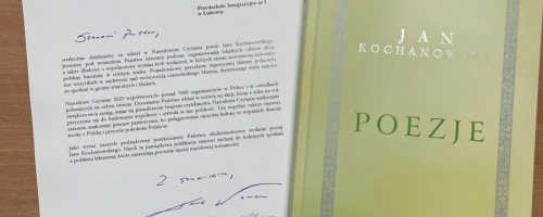 PODZIĘKOWANIE OD PARY PREZYDENCKIEJ ,,NARODOWE CZYTANIE"