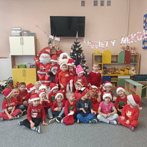 Zdjęcie grupowe z Mikołajem