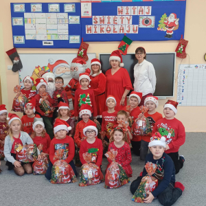Zdjęcie grupowe z Mikołajem