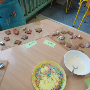 Udekorowane pierniczki.