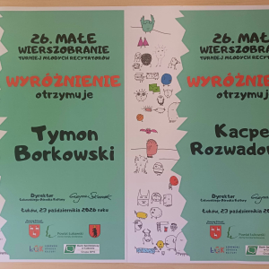 Dyplomy wyróżnienia